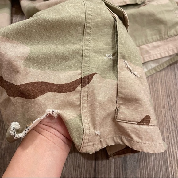 US NAVY SEABEES Desert Camo Camouflage Combat Ripstop Jacket Coat Mens M Regular - Picture 9 of 11